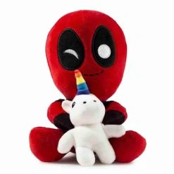 Deadpool Riding A Unicorn 8" Plush Figure Marvel X Kidrobot