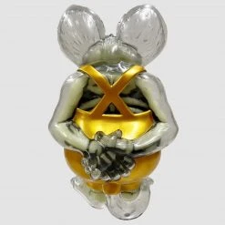 IamRetro.com Medium Figures Rat Fink Translucent Grey / Gold By Ed Roth X Secret Base Sofubi