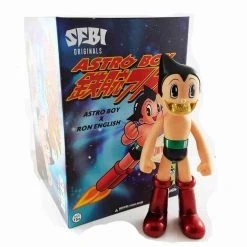 Astro Boy Gold Grin Metallic Exclusive Version - Ron English SFBI Original Popaganda