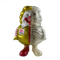 MC SuperSized Half XRay Gold Yellow / Red Sofubi Secret Base X Toy Tokyo By Ron English