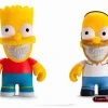 Homer & Bart Simpson Grin - Ron English X Kidrobot 3" Vinyl Figure Brand New