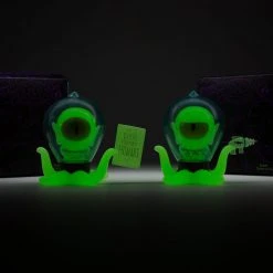 Kang & Kodos GID Mini Figure + GID Pin Set Simpsons Kidrobot IamRetro Exclusive