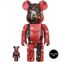 Andy Warhol X Jean Michel Basquiat #1 Bearbrick 400% + 100% Combo By Medicom