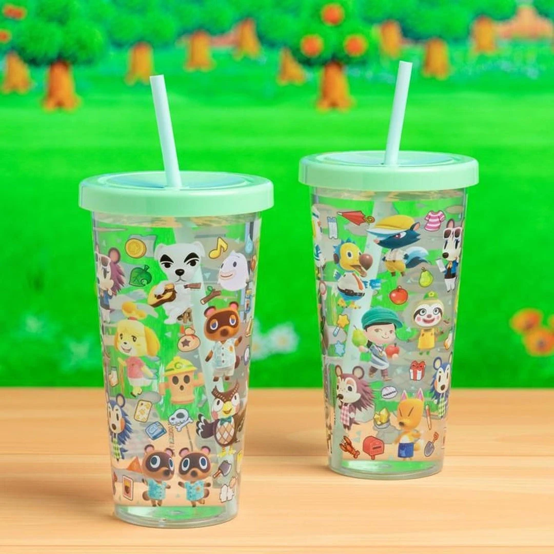 Animal Crossing To-Go Cup And Straw - Nintendo 2 Animal Crossing To-Go Cup And Straw - Nintendo