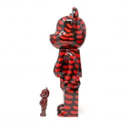Medicom Toys Black Heart BearBrick 400% + 100% Combo By Medicom