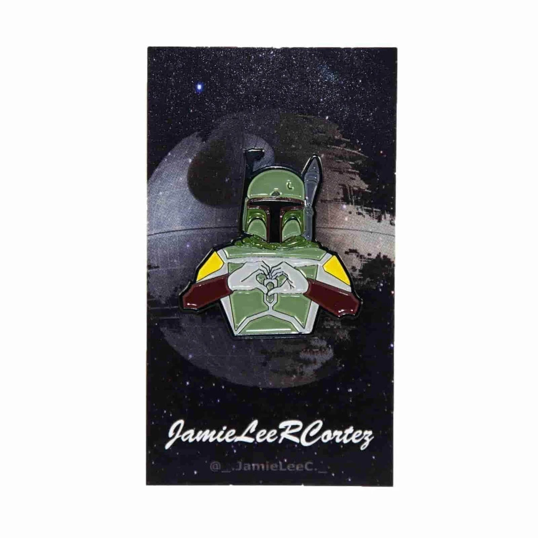 IAMRETRO I Heart U Boba Fett 1.50" Enamel Pin Pins & Patches 1 IAMRETRO I Heart U Boba Fett 1.50" Enamel Pin Pins & Patches