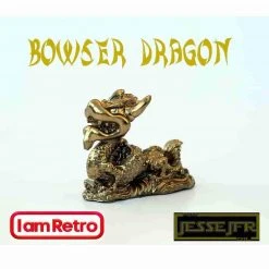 Jesse JFR Bowser Dragon Gold Resin Sculpture By JesseJFR X IamRetro