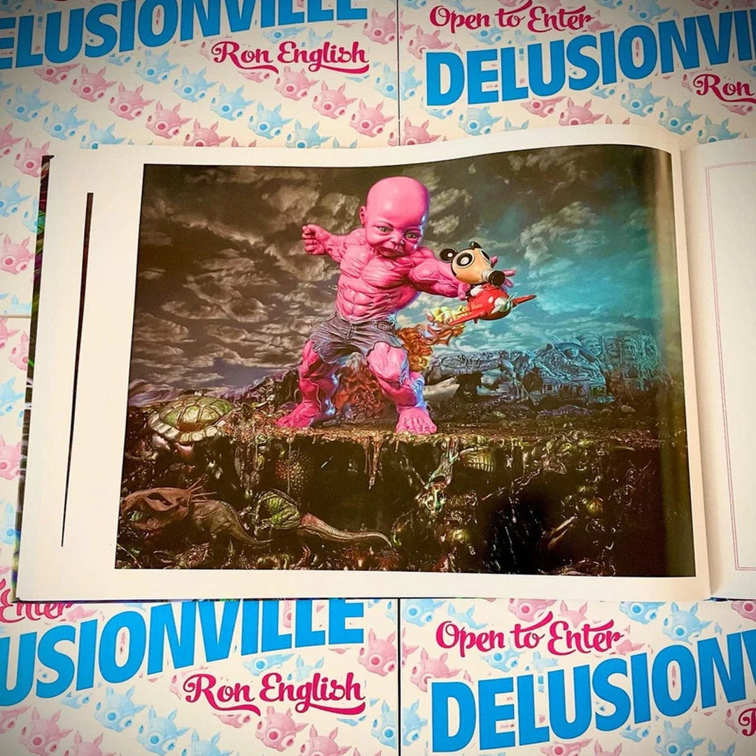 Greetings From Delusionville - Deluxe Hardcover Book By Ron English 8 Greetings From Delusionville - Deluxe Hardcover Book By Ron English