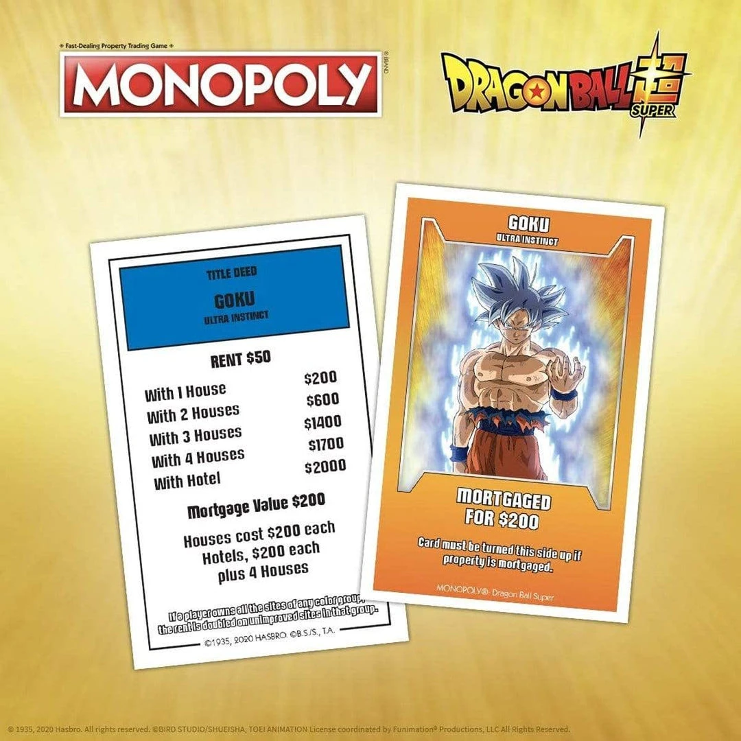 Dragon Ball Super Monopoly Set By Hasbro 5 Dragon Ball Super Monopoly Set By Hasbro