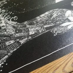 'Earth Grew Dark' Signed Lithograph Print By Godmachine