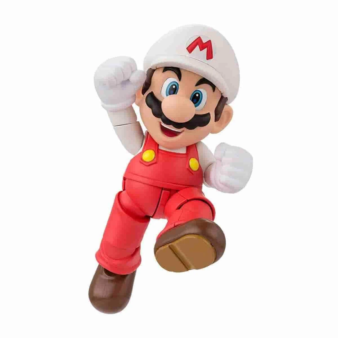Fire Mario Super Mario Bros Action Figure By Bandai - Tamashii Nations S.H. Figuarts 2 Fire Mario Super Mario Bros Action Figure By Bandai - Tamashii Nations S.H. Figuarts