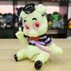 Franken Piggums GID Sofubi By Frank Kozik X Black Book Toy