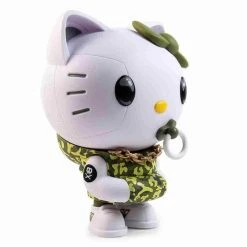 Green Camo Hello Kitty TEQ63 Vinyl Figure By Quiccs X Sanrio X Kidrobot - IamRetro Exclusive