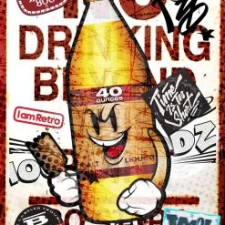 Sket One Sket_One Forty Joe Hood Goodz Metal Art Sign By Sket-One - IamRetro Exclusive