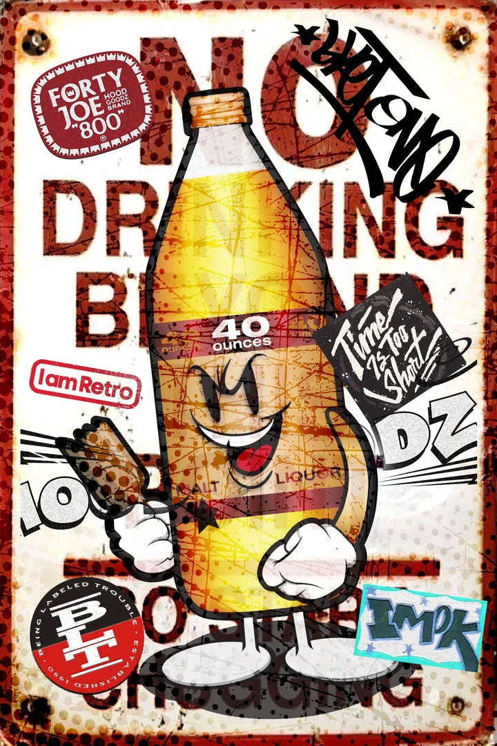 Sket One Sket_One Forty Joe Hood Goodz Metal Art Sign By Sket-One - IamRetro Exclusive 2 Sket One Sket_One Forty Joe Hood Goodz Metal Art Sign By Sket-One - IamRetro Exclusive