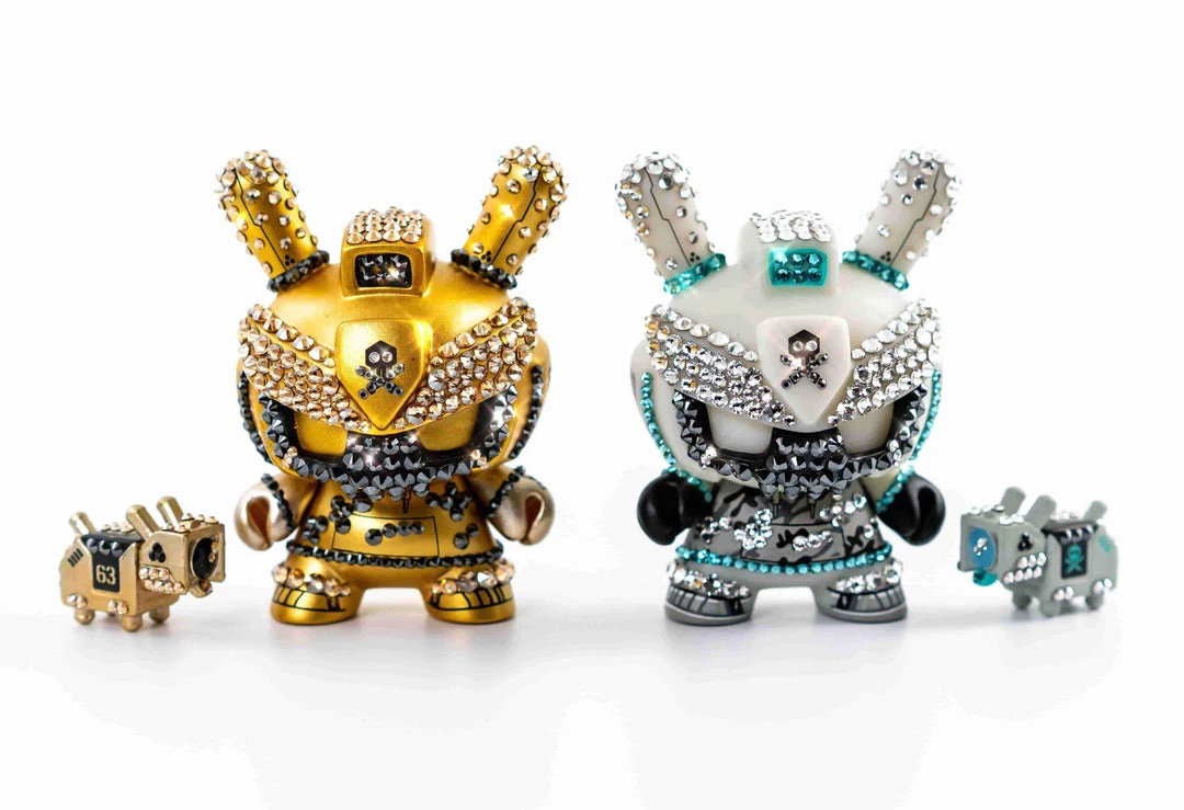 Crystal Grey Baby TEQ 63 Dunny By Quiccs Embellished With Crystals From Swarovski® 2 Crystal Grey Baby TEQ 63 Dunny By Quiccs Embellished With Crystals From Swarovski®