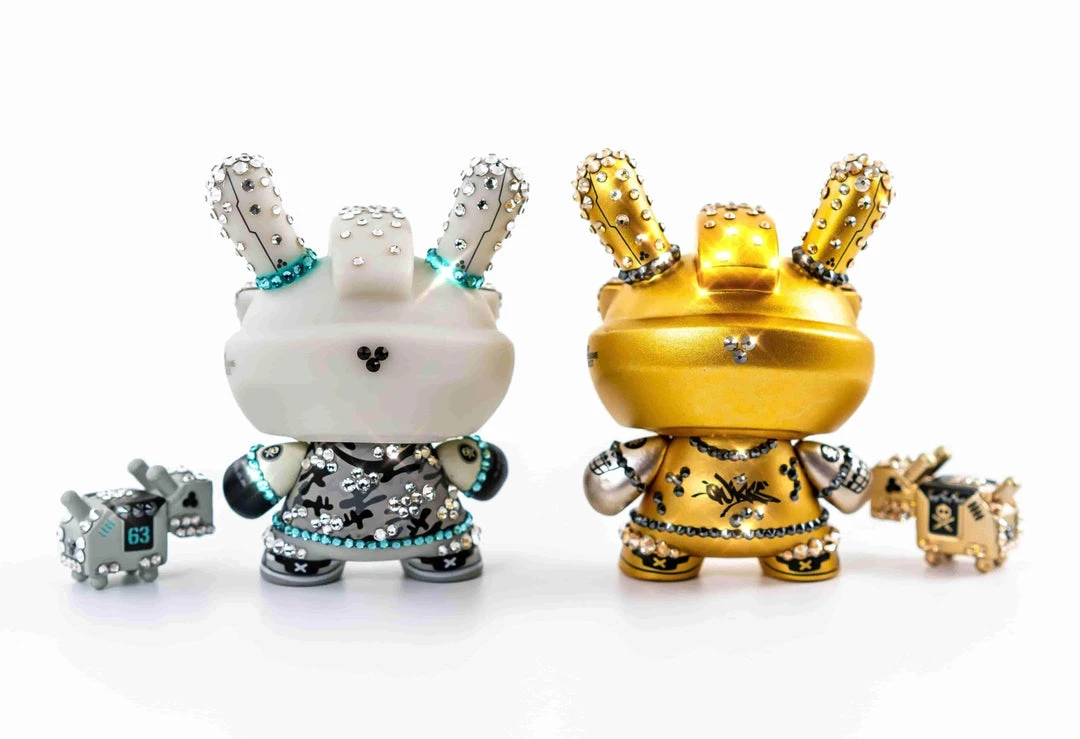 Crystal Gold Baby TEQ 63 Dunny By Quiccs Embellished With Crystals From Swarovski® 2 Crystal Gold Baby TEQ 63 Dunny By Quiccs Embellished With Crystals From Swarovski®