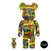Medicom Toys Keith Haring #5 Bearbrick 400% & 100% Combo By Medicom