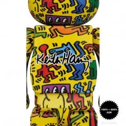 Medicom Toys Keith Haring #5 Bearbrick 400% & 100% Combo By Medicom