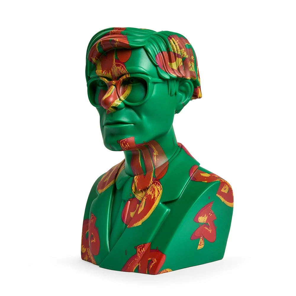 Andy Warhol - Green Dollar Sign 12" Bust Vinyl Figure Sculpture By Kidrobot 3 Andy Warhol - Green Dollar Sign 12" Bust Vinyl Figure Sculpture By Kidrobot