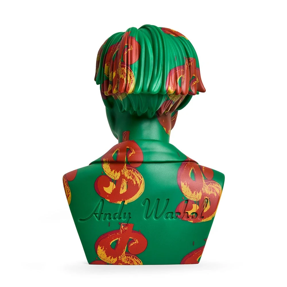 Andy Warhol - Green Dollar Sign 12" Bust Vinyl Figure Sculpture By Kidrobot 6 Andy Warhol - Green Dollar Sign 12" Bust Vinyl Figure Sculpture By Kidrobot