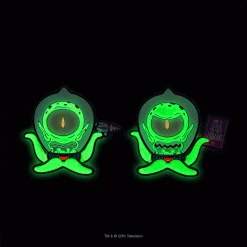 The Simpsons Kang & Kodos Simpsons Enamel Pin 2-Pack Glow-in-the-Dark Edition By Kidrobot IamRetro Exclusive