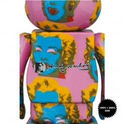 Medicom Toys Marilyn Monroe - Andy Warhol 400% + 100% Combo Bearbrick By Medicom