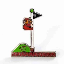 IAMRETRO Mario Flag Pole Enamel Pin By Phantom Pins