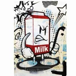 Sket One Sket_One Milk Carton Hood Goods Signed Art Print 19 X 13 By Sket-One