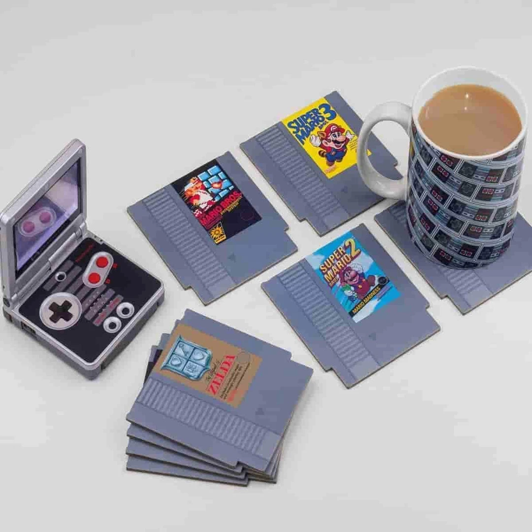 Nintendo NES Game Cartridge Coasters - Official Nintendo 4 Nintendo NES Game Cartridge Coasters - Official Nintendo