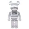 Medicom Toys Oasis Merchandising White Chrome 1000% Bearbrick By Medicom
