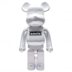 Medicom Toys Oasis Merchandising White Chrome 1000% Bearbrick By Medicom