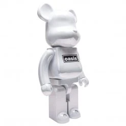 Medicom Toys Oasis Merchandising White Chrome 1000% Bearbrick By Medicom