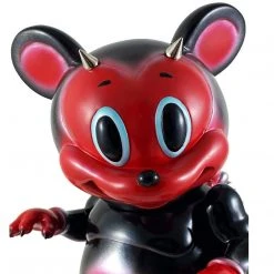 IamRetro.com Mousezilla Red Devil Medium Sofubi Figure By Ron English X Black Book Toy