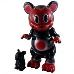 IamRetro.com Mousezilla Red Devil Medium Sofubi Figure By Ron English X Black Book Toy