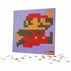 Nintendo Super Mario Bros. Nintndo NES Pixel Craft 8-bit Art Magnet Set 8 Designs