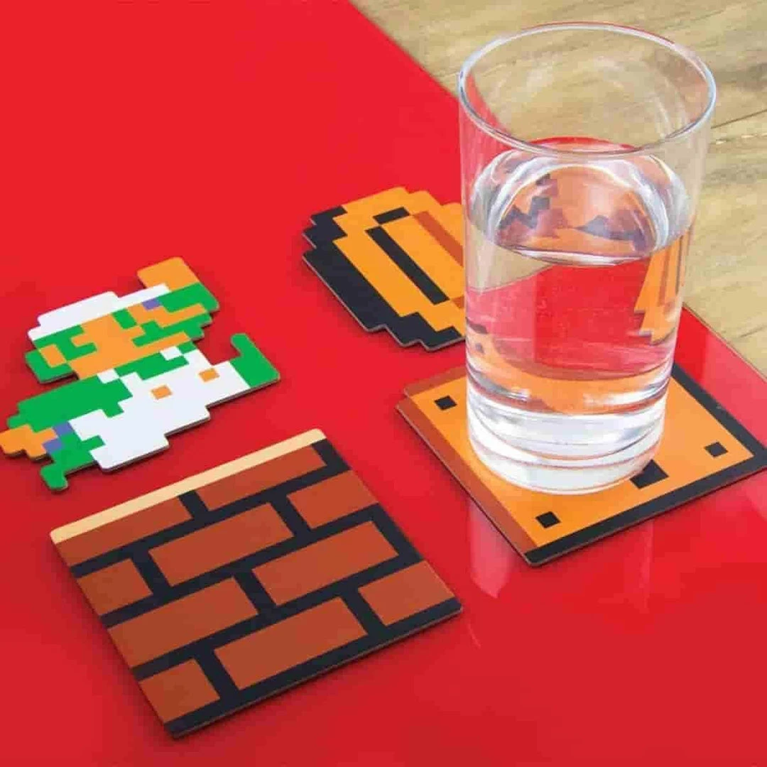 Nintendo NES Super Mario Bros. 8-bit Coaster Set Of 20 Pieces 2 Nintendo NES Super Mario Bros. 8-bit Coaster Set Of 20 Pieces