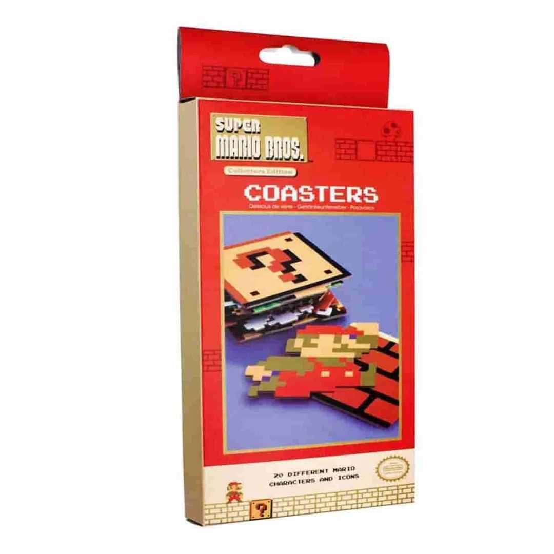 Nintendo NES Super Mario Bros. 8-bit Coaster Set Of 20 Pieces 1 Nintendo NES Super Mario Bros. 8-bit Coaster Set Of 20 Pieces