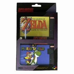 Super Nintendo SNES Game Cartridge Coasters - Official Nintendo