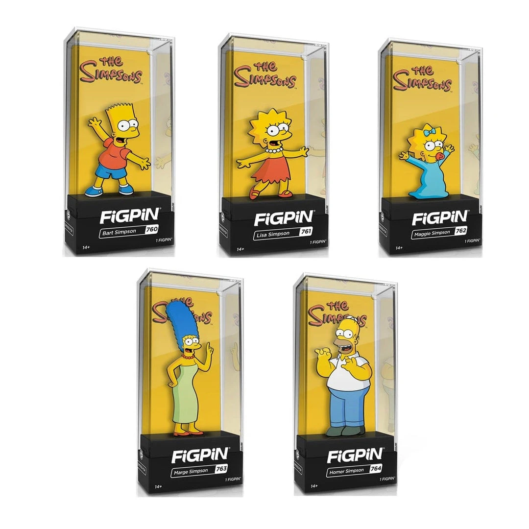 The Simpsons Full Set Of Classic 3-inch Enamel Pins By The Simpsons X FigPin 1 The Simpsons Full Set Of Classic 3-inch Enamel Pins By The Simpsons X FigPin