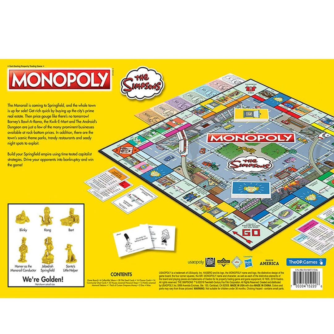 Simpsons Monopoly Set By Hasbro The Simpsons 4 Simpsons Monopoly Set By Hasbro The Simpsons