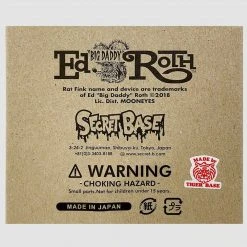 IamRetro.com Medium Figures Rat Fink Translucent Grey / Gold By Ed Roth X Secret Base Sofubi