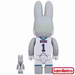 Medicom Toys Bearbrick Rabbrick Bugs Bunny 100% & 400% Set Grey