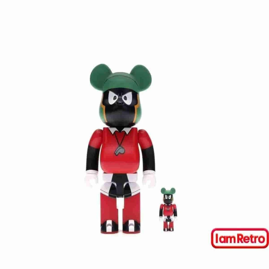 Medicom Toys Bearbrick Marvin The Martian 100% & 400% Set Black/Red