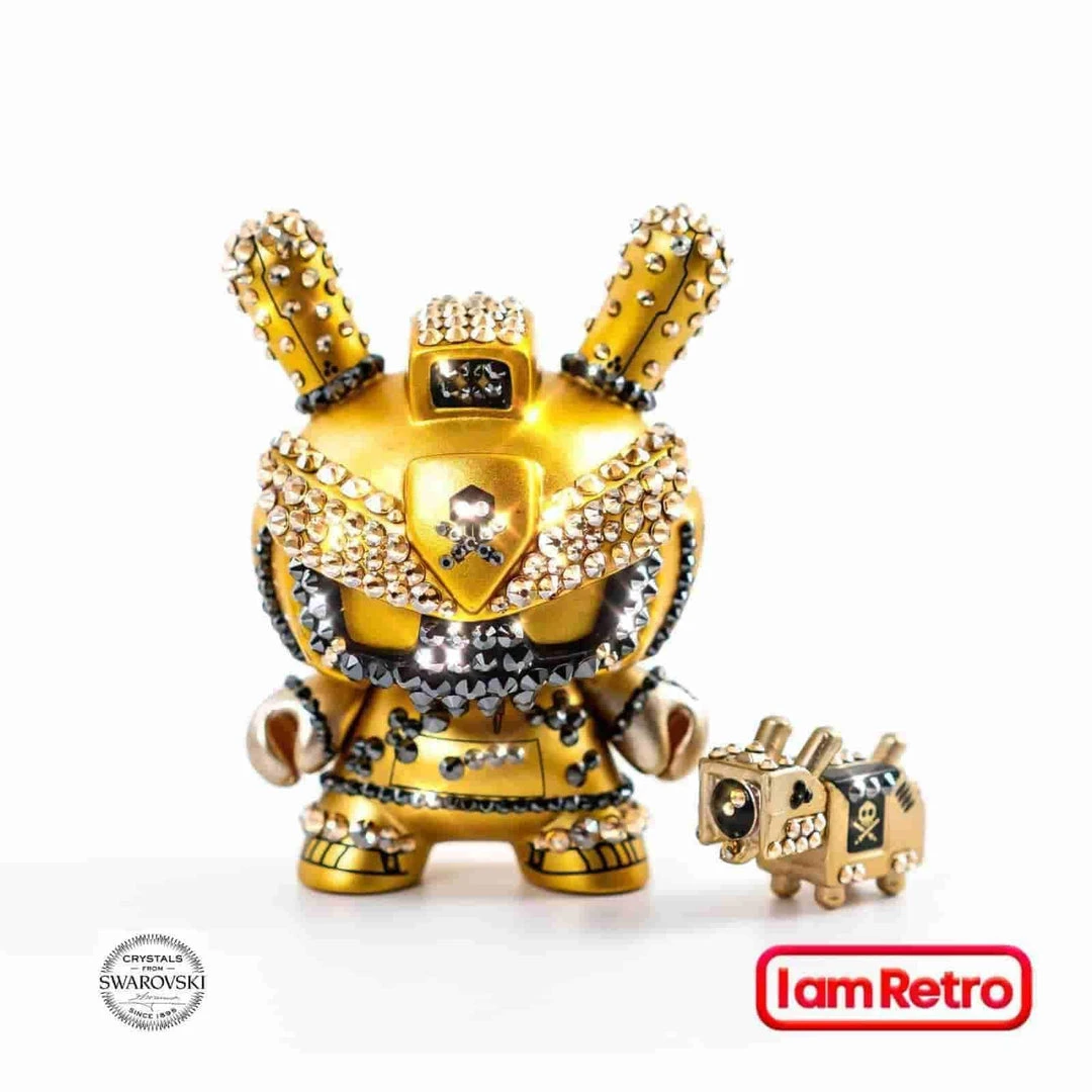 Crystal Gold Baby TEQ 63 Dunny By Quiccs Embellished With Crystals From Swarovski® 1 Crystal Gold Baby TEQ 63 Dunny By Quiccs Embellished With Crystals From Swarovski®